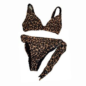 Beach Riot High Waist Leopard Bikini